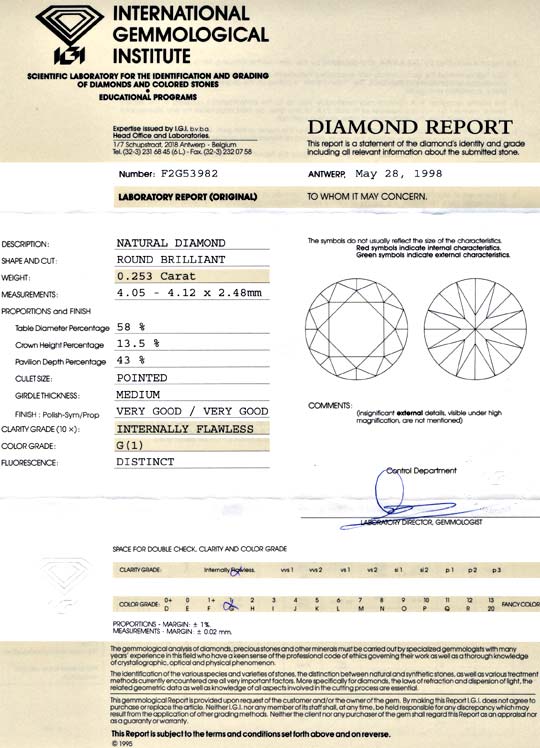 Foto 9 - Diamant 0,253ct IGI Lupenrein feines Weiss VG/VG, D5662