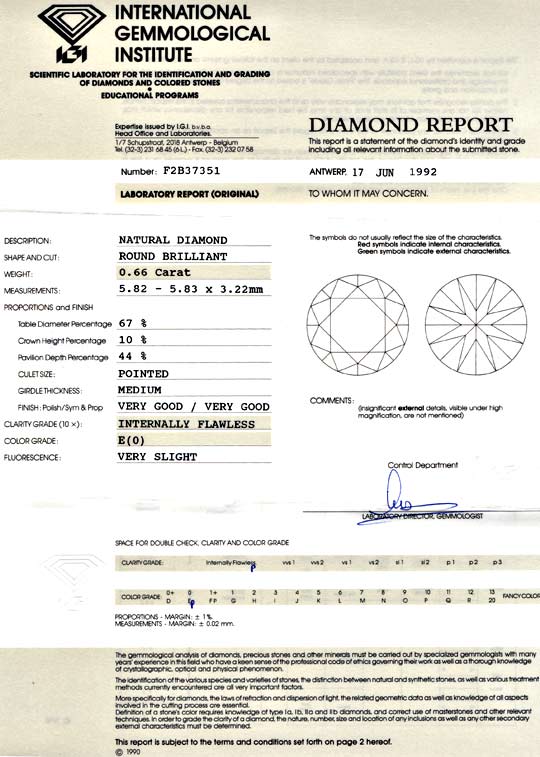 Foto 9 - Diamant, 0,66 Brillant Lupenrein River VG VG IGI, D5681