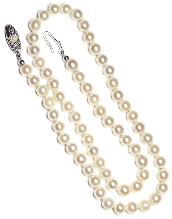 Foto 3 - Akoya Perlenkette in 6 6,5mm und 46cm Länge, 14K Schloß, S9227